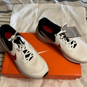 Nike Women’s White, Black, and Red Sneakers